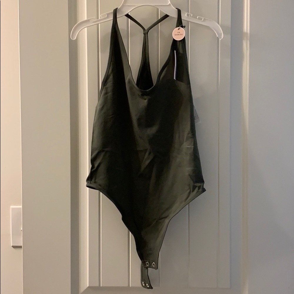 Forever 21 Olive Green Seamless Bodysuit